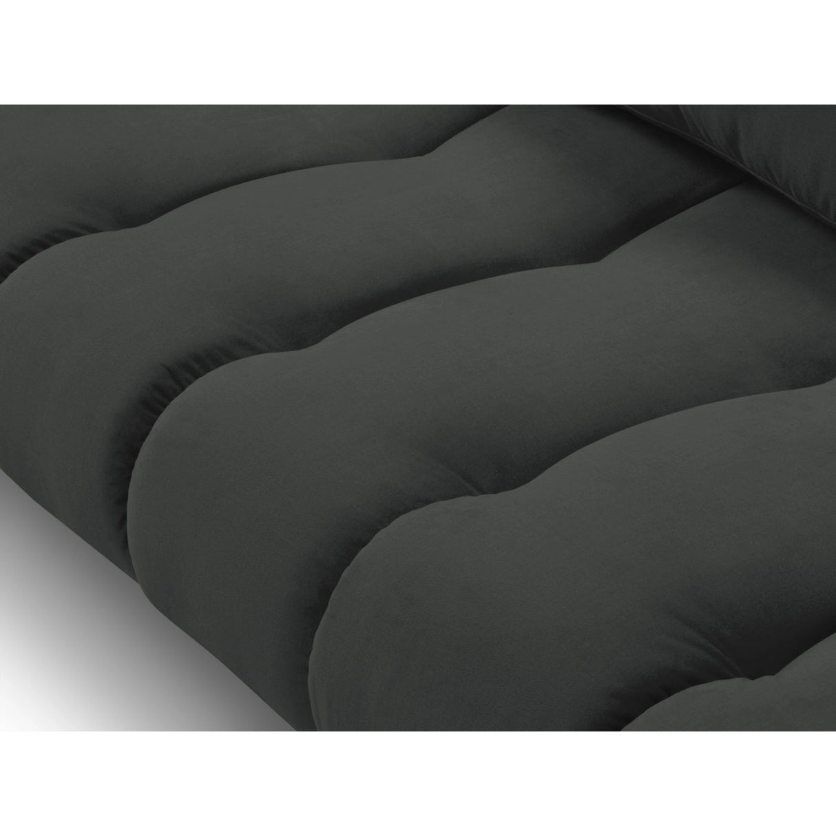 Hastings 5-Sitzer Ecksofa, Rechte Seite, aus Samt in Dunkelgrau (Fancy 99), 301x216x75 cm von Cosmopolitan Design – Bild 6