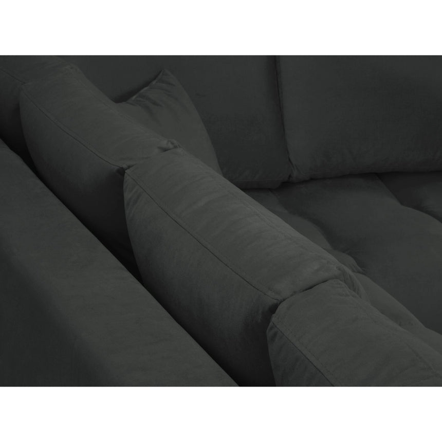 Hastings 5-Sitzer Ecksofa, Rechte Seite, aus Samt in Dunkelgrau (Fancy 99), 301x216x75 cm von Cosmopolitan Design – Bild 7