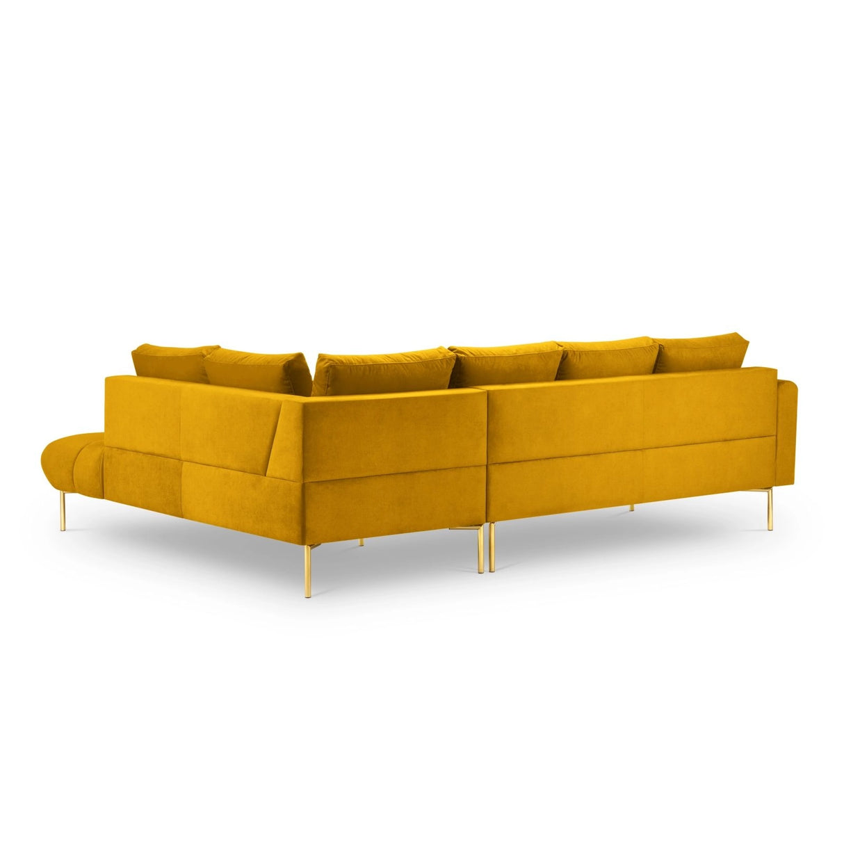 Hastings 5-Sitzer Ecksofa, Rechte Seite, aus Samt in Gelb (Fancy 48), 301x216x75 cm von Cosmopolitan Design – Bild 5