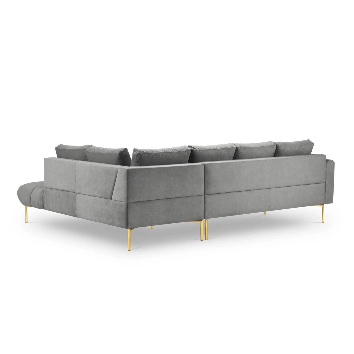 Hastings 5-Sitzer Ecksofa, Rechte Seite, aus Samt in Grau (Fancy 90), 301x216x75 cm von Cosmopolitan Design – Bild 5