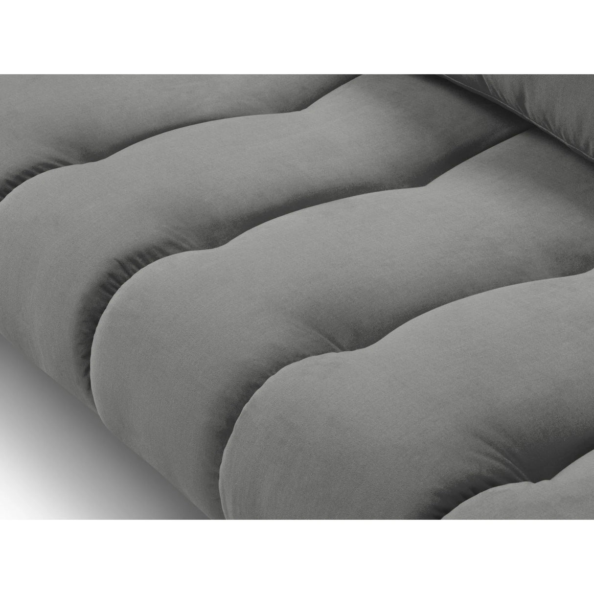 Hastings 5-Sitzer Ecksofa, Rechte Seite, aus Samt in Grau (Fancy 90), 301x216x75 cm von Cosmopolitan Design – Bild 6