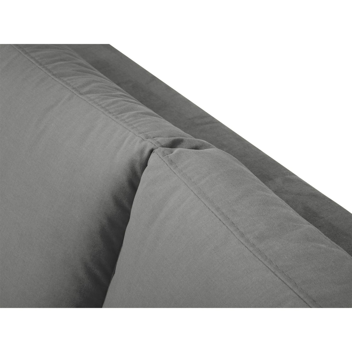 Hastings 5-Sitzer Ecksofa, Rechte Seite, aus Samt in Grau (Fancy 90), 301x216x75 cm von Cosmopolitan Design – Bild 8