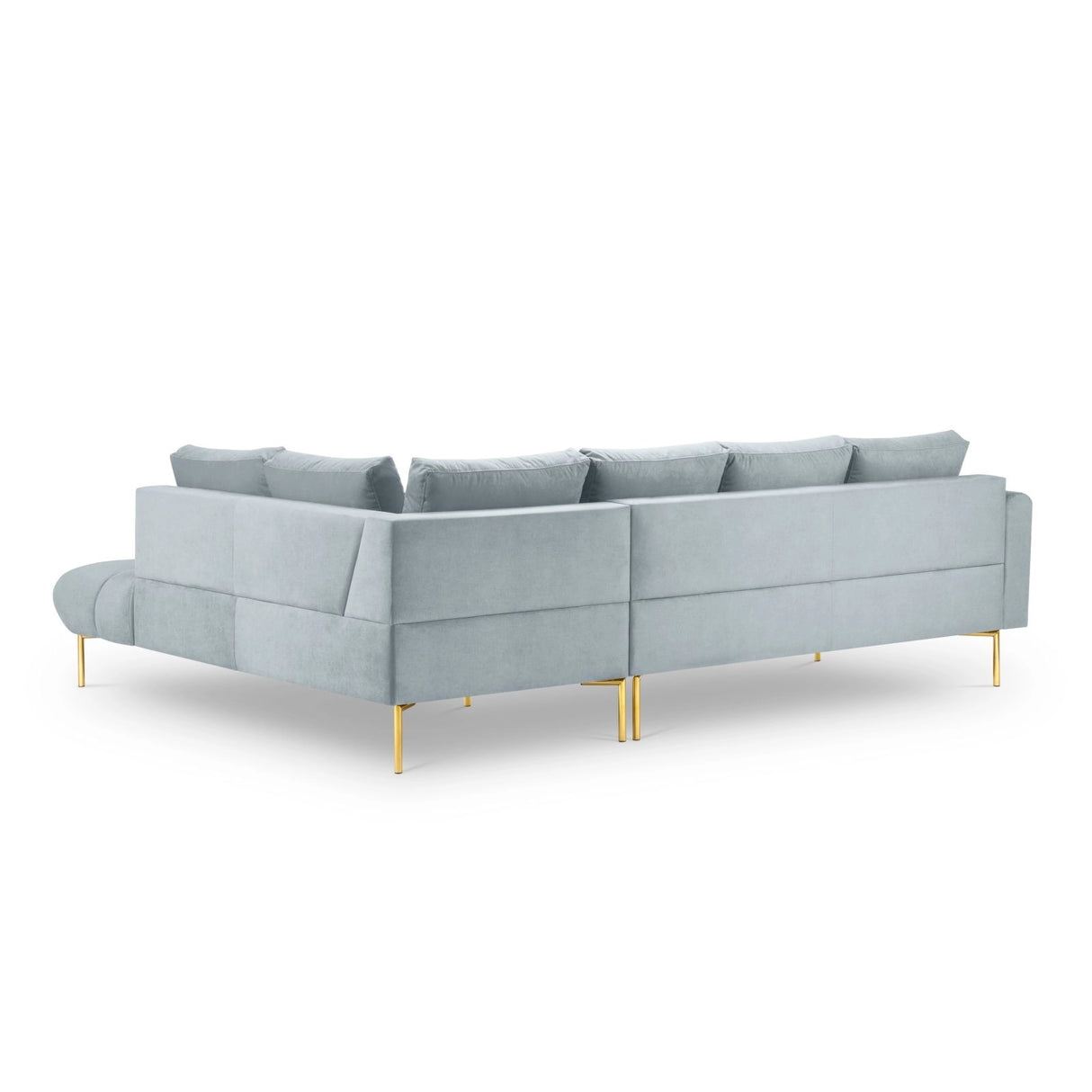 Hastings 5-Sitzer Ecksofa, Rechte Seite, aus Samt in Hellblau (Fancy 85), 301x216x75 cm von Cosmopolitan Design – Bild 5