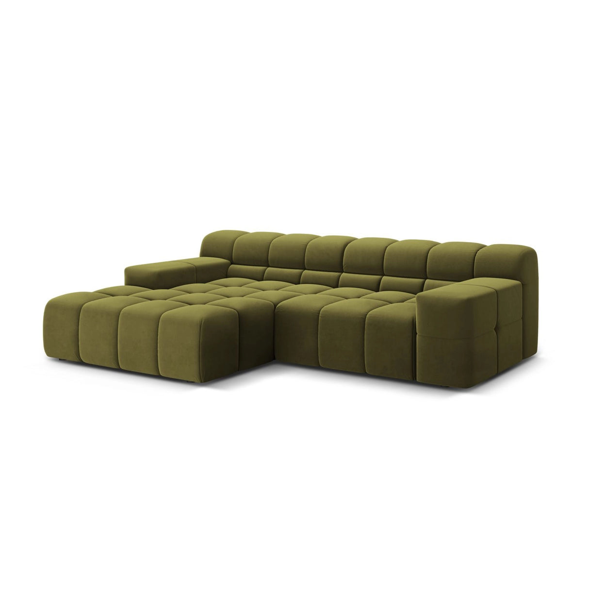 Hawaii 2-Sitzer Ecksofa, Linke Seite, aus Samt in Pistazie (Magic Velvet 2294), 240x160 cm von Cosmopolitan Design – Bild 4