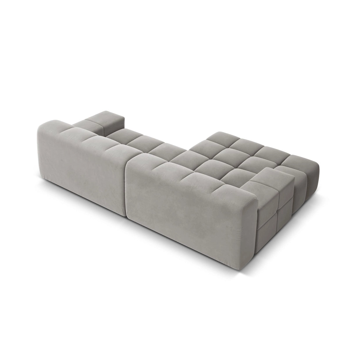 Hawaii 2-Sitzer Ecksofa, Linke Seite, aus Samt in Silber (Magic Velvet 2218), 240x160 cm von Cosmopolitan Design – Bild 5