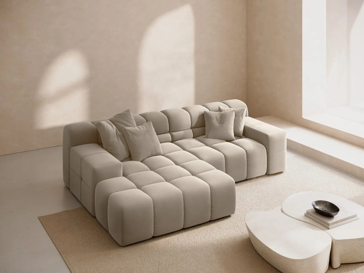 Hawaii 2-Sitzer Ecksofa, Linke Seite, aus Samt oder Strukturstoff, 240x160 cm von Cosmopolitan Design – Bild 2