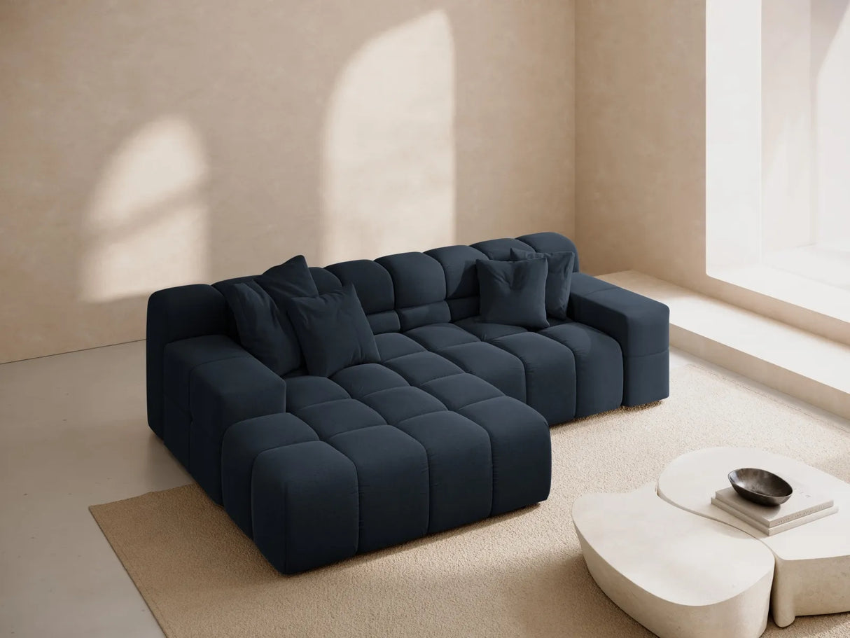 Hawaii 2-Sitzer Ecksofa, Linke Seite, aus Strukturierter Stoff in Königsblau (Moly 79), 240x160 cm von Cosmopolitan Design – Bild 2
