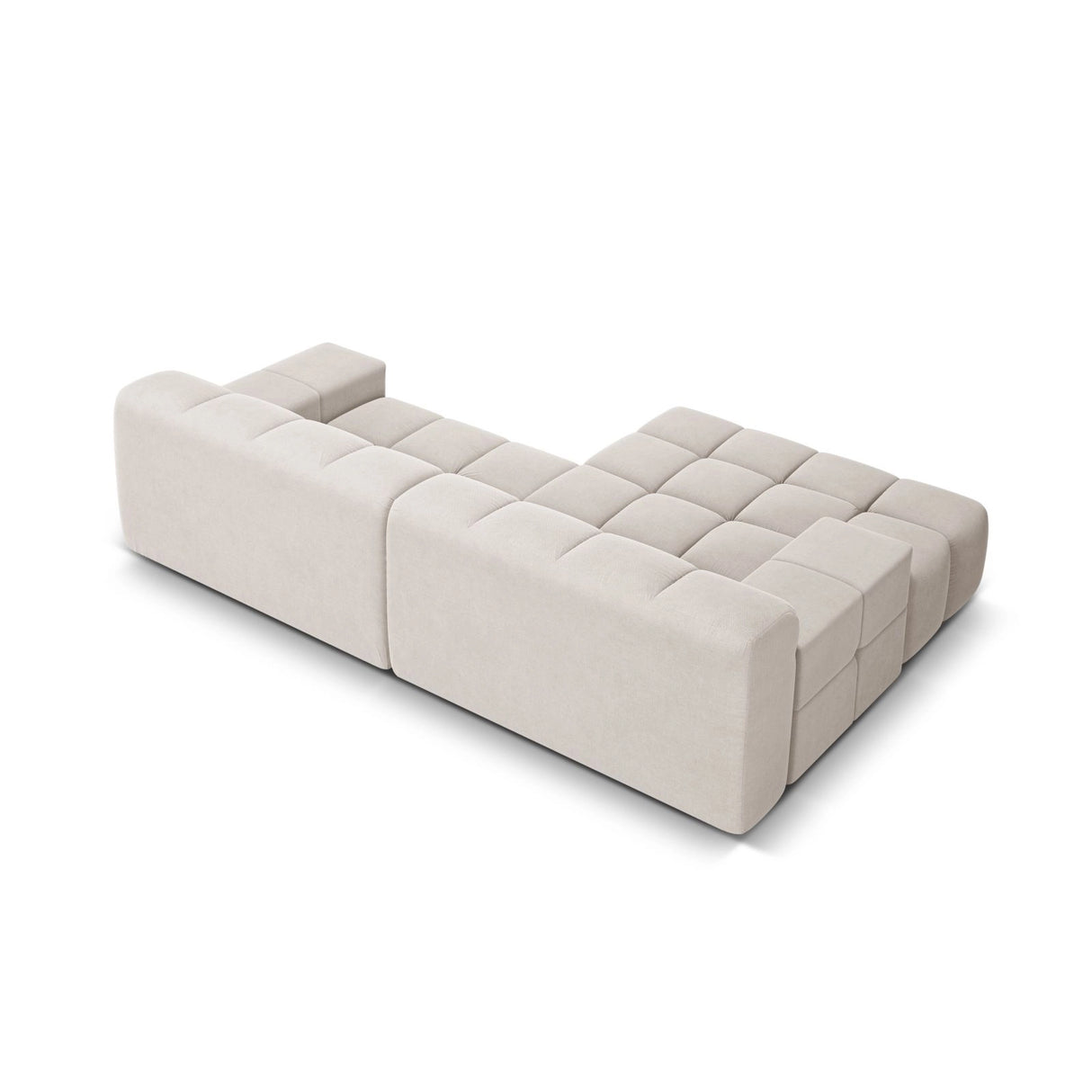 Hawaii 2-Sitzer Ecksofa, Linke Seite, aus Strukturierter Stoff in Leichtes Beige (Moly 02), 240x160 cm von Cosmopolitan Design – Bild 5