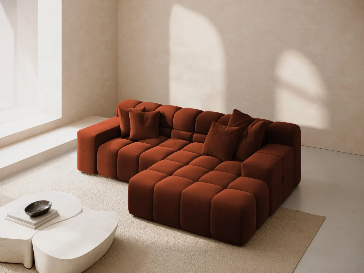 Hawaii 2-Sitzer Ecksofa, Rechte Seite, aus Samt in Auburn (Magic Velvet 2285), 240x160 cm von Cosmopolitan Design – Bild 2