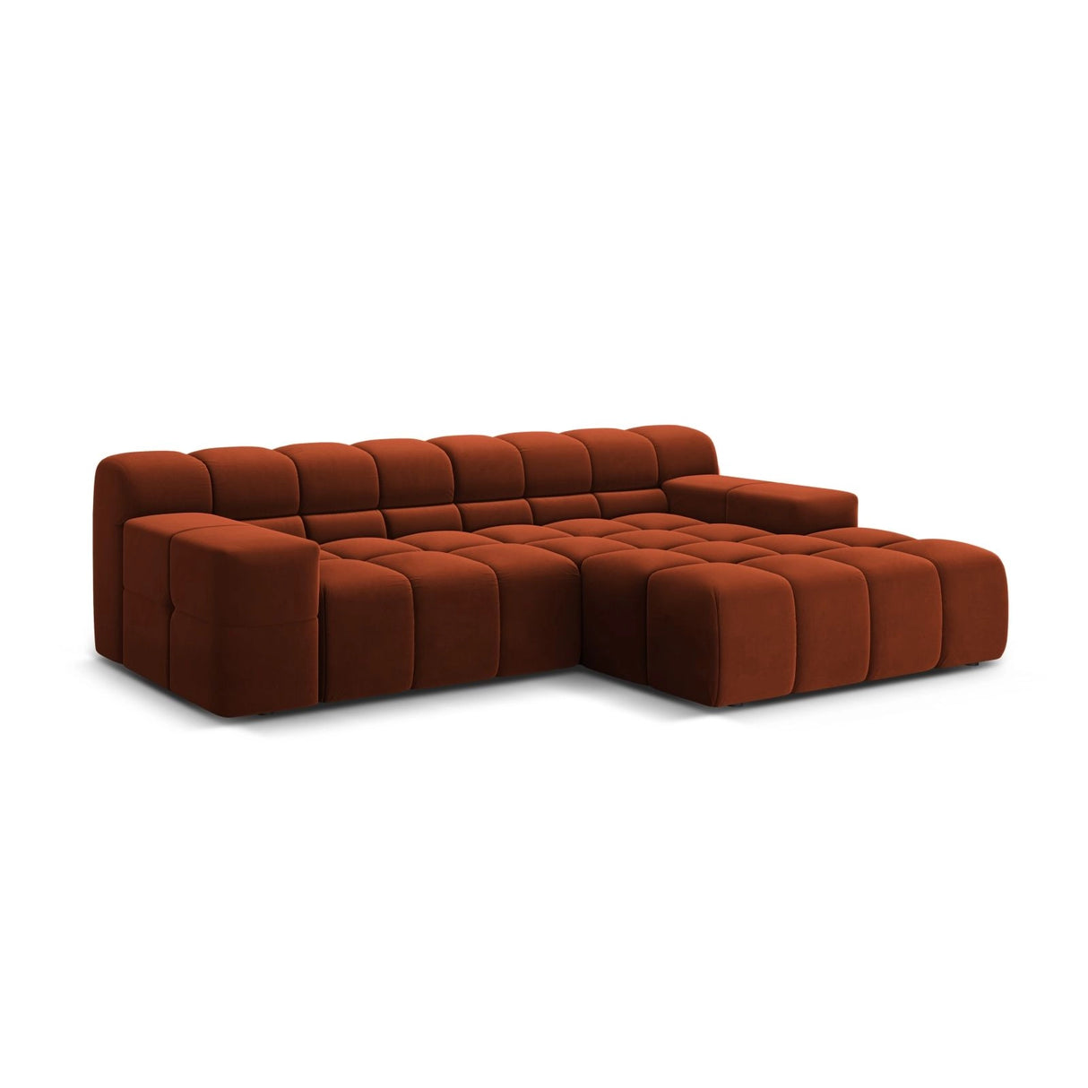 Hawaii 2-Sitzer Ecksofa, Rechte Seite, aus Samt in Auburn (Magic Velvet 2285), 240x160 cm von Cosmopolitan Design – Bild 4