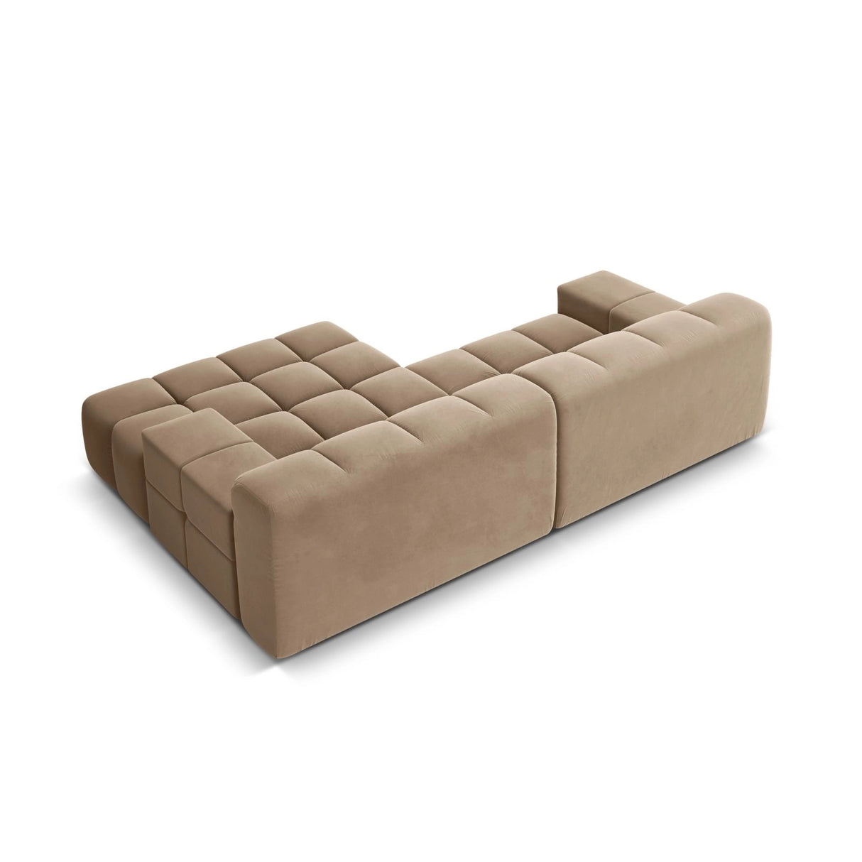 Hawaii 2-Sitzer Ecksofa, Rechte Seite, aus Samt in Cappuccino (Magic Velvet 2284), 240x160 cm von Cosmopolitan Design – Bild 5