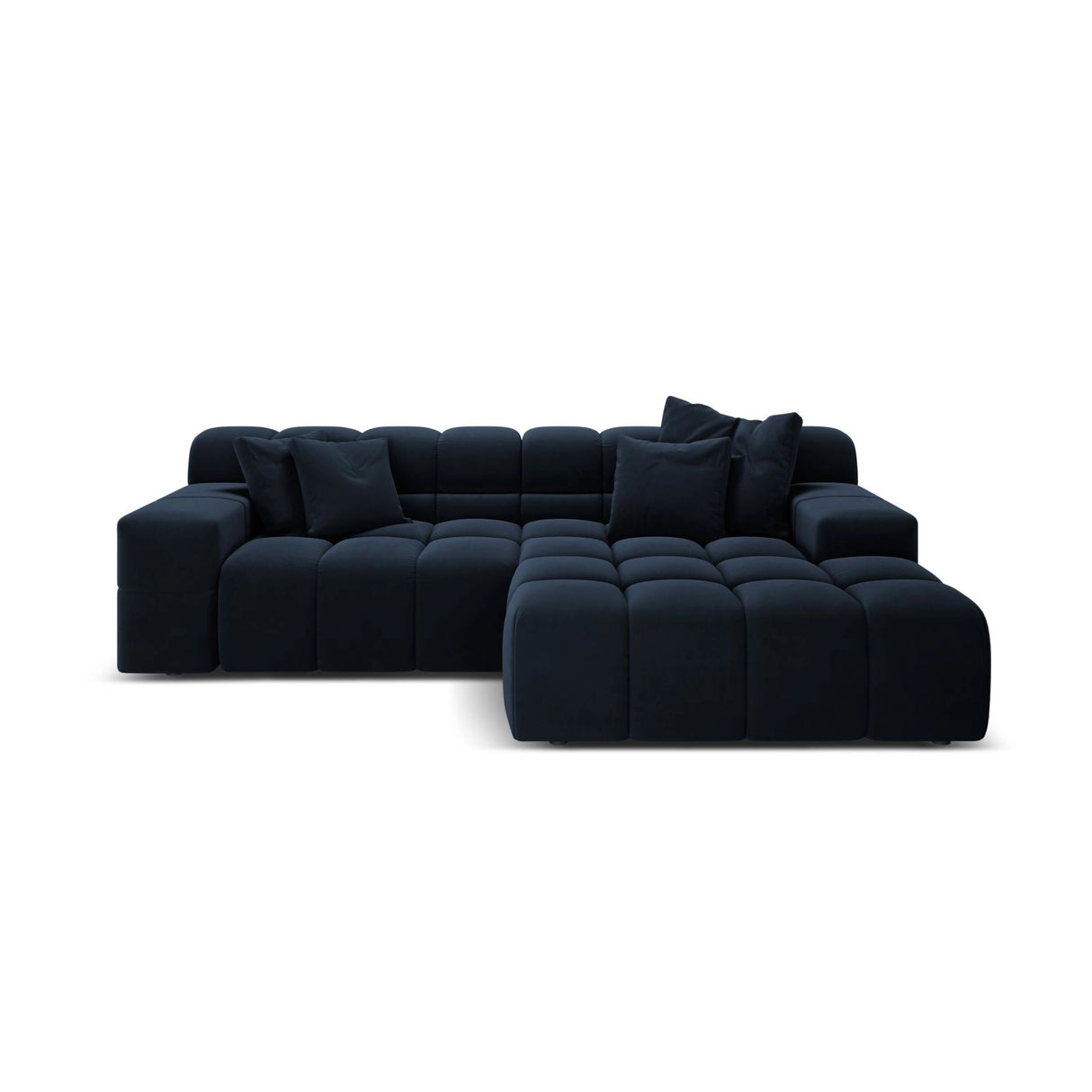 Hawaii 2-Sitzer Ecksofa, Rechte Seite, aus Samt in Marineblau (Magic Velvet 2211), 240x160 cm von Cosmopolitan Design – Bild 1