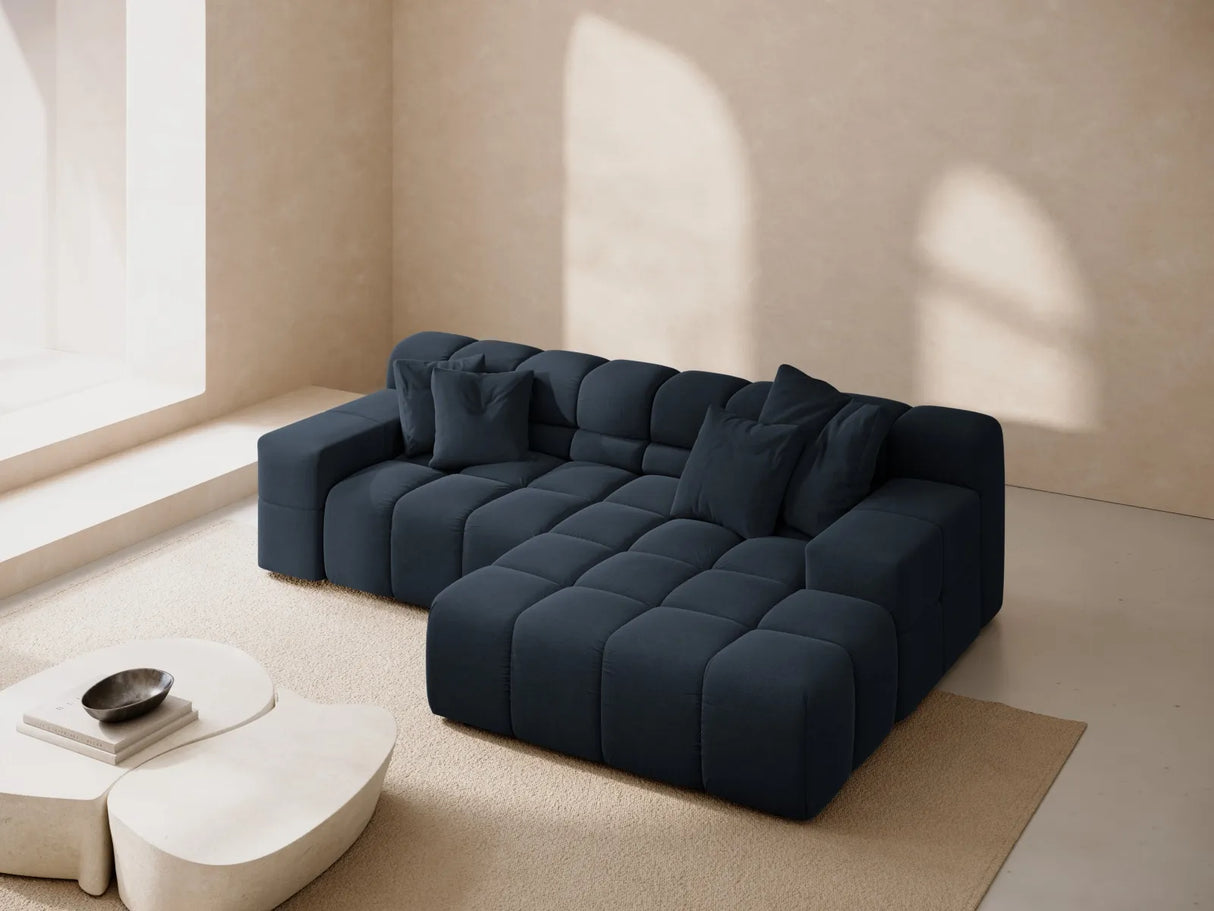 Hawaii 2-Sitzer Ecksofa, Rechte Seite, aus Strukturierter Stoff in Königsblau (Moly 79), 240x160 cm von Cosmopolitan Design – Bild 2
