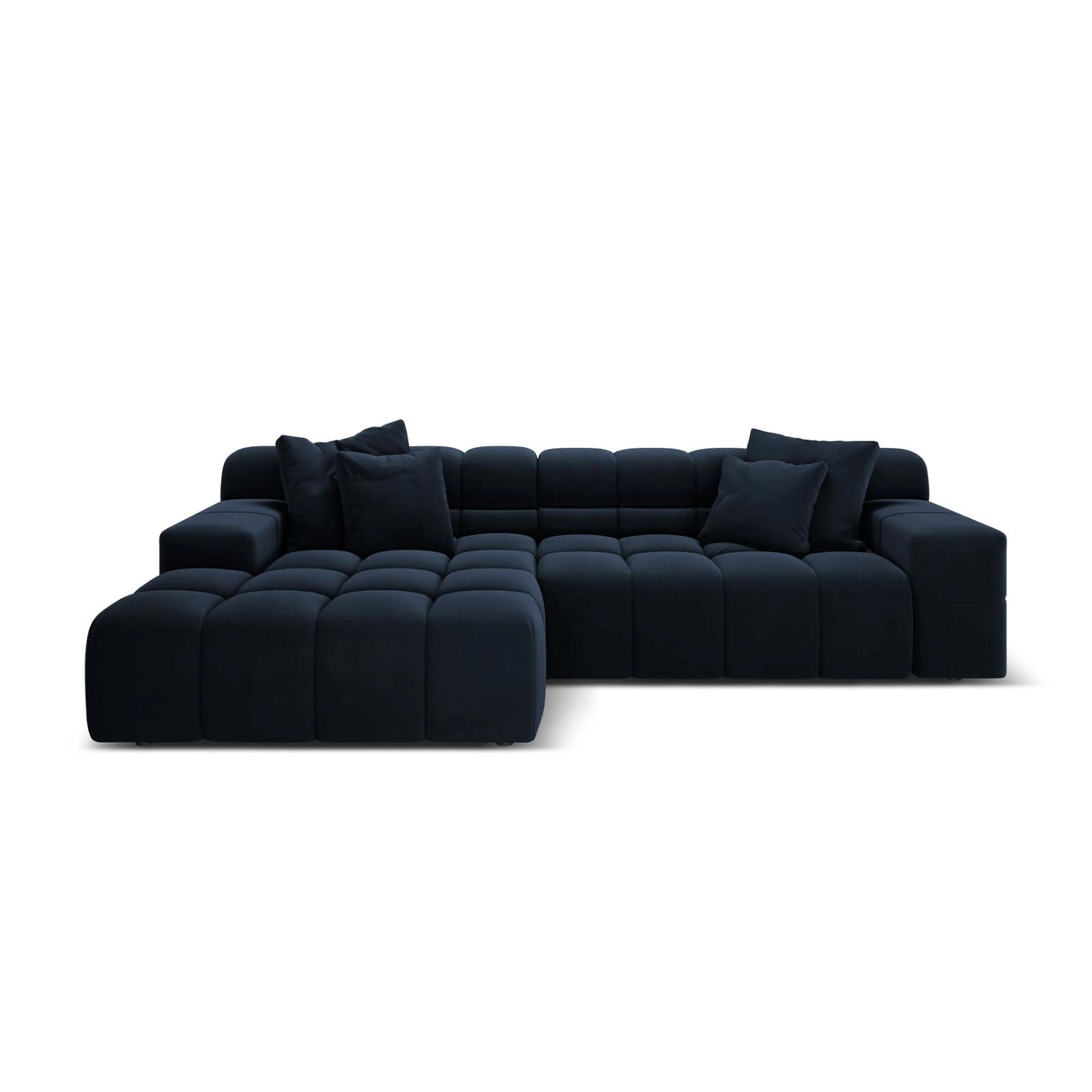 Hawaii 3-Sitzer Ecksofa, Linke Seite, aus Samt in Marineblau (Magic Velvet 2211), 270x160x75 cm von Cosmopolitan Design – Bild 1