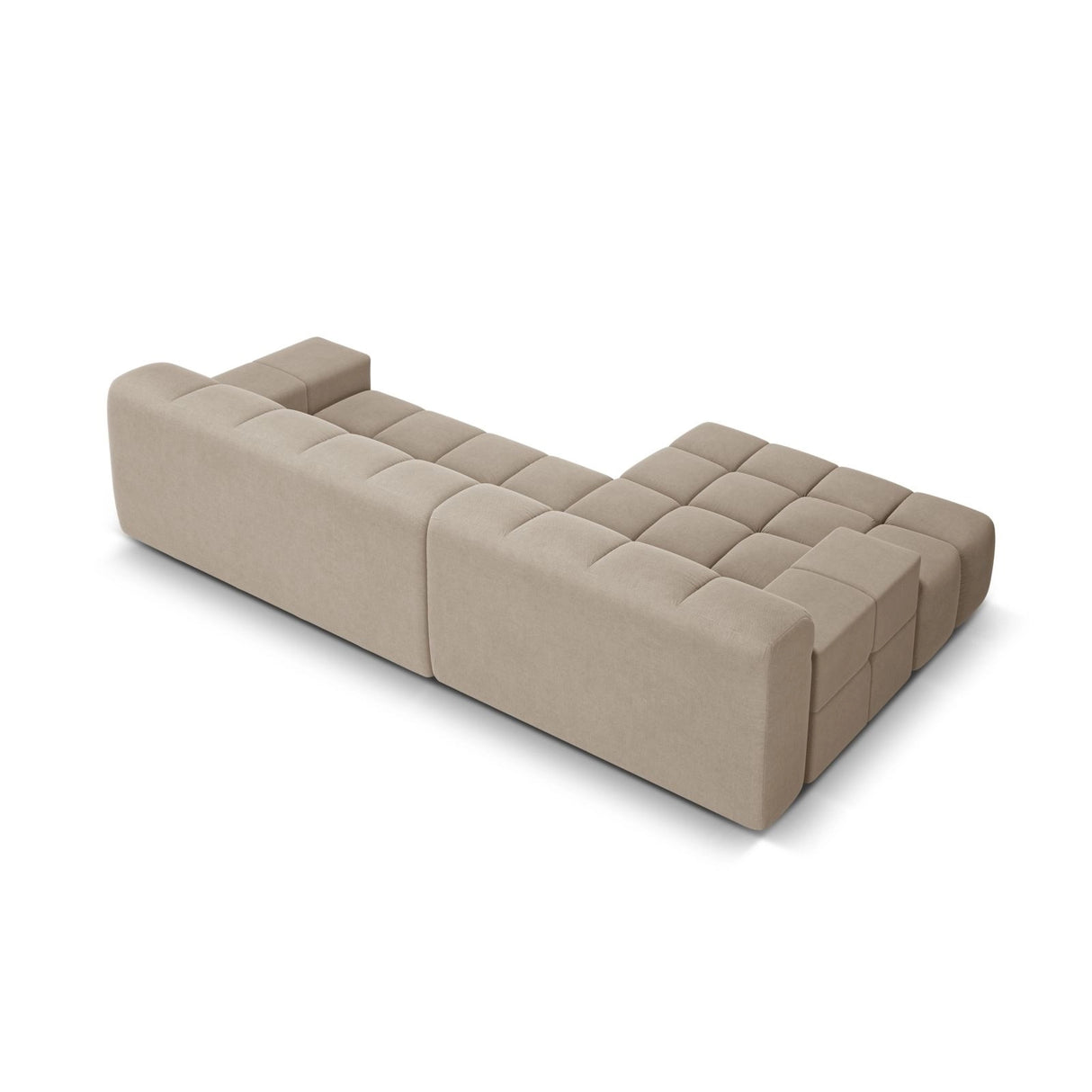 Hawaii 3-Sitzer Ecksofa, Linke Seite, aus Strukturierter Stoff in Cappuccino (Moly 11), 270x160x75 cm von Cosmopolitan Design – Bild 5