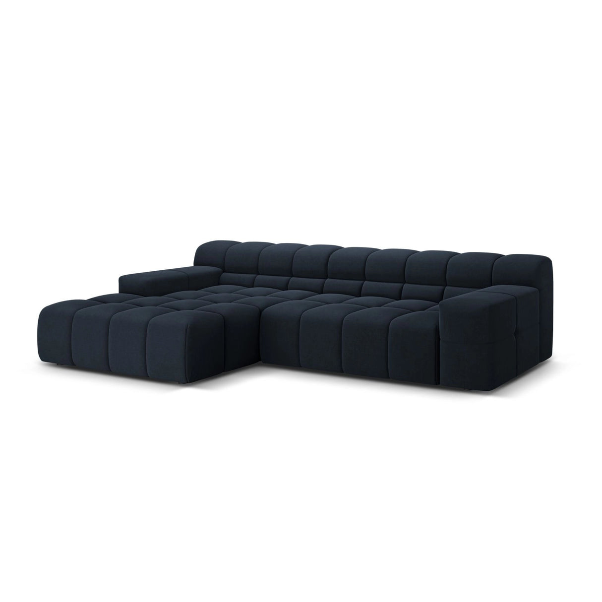 Hawaii 3-Sitzer Ecksofa, Linke Seite, aus Strukturierter Stoff in Königsblau (Moly 79), 270x160x75 cm von Cosmopolitan Design – Bild 4