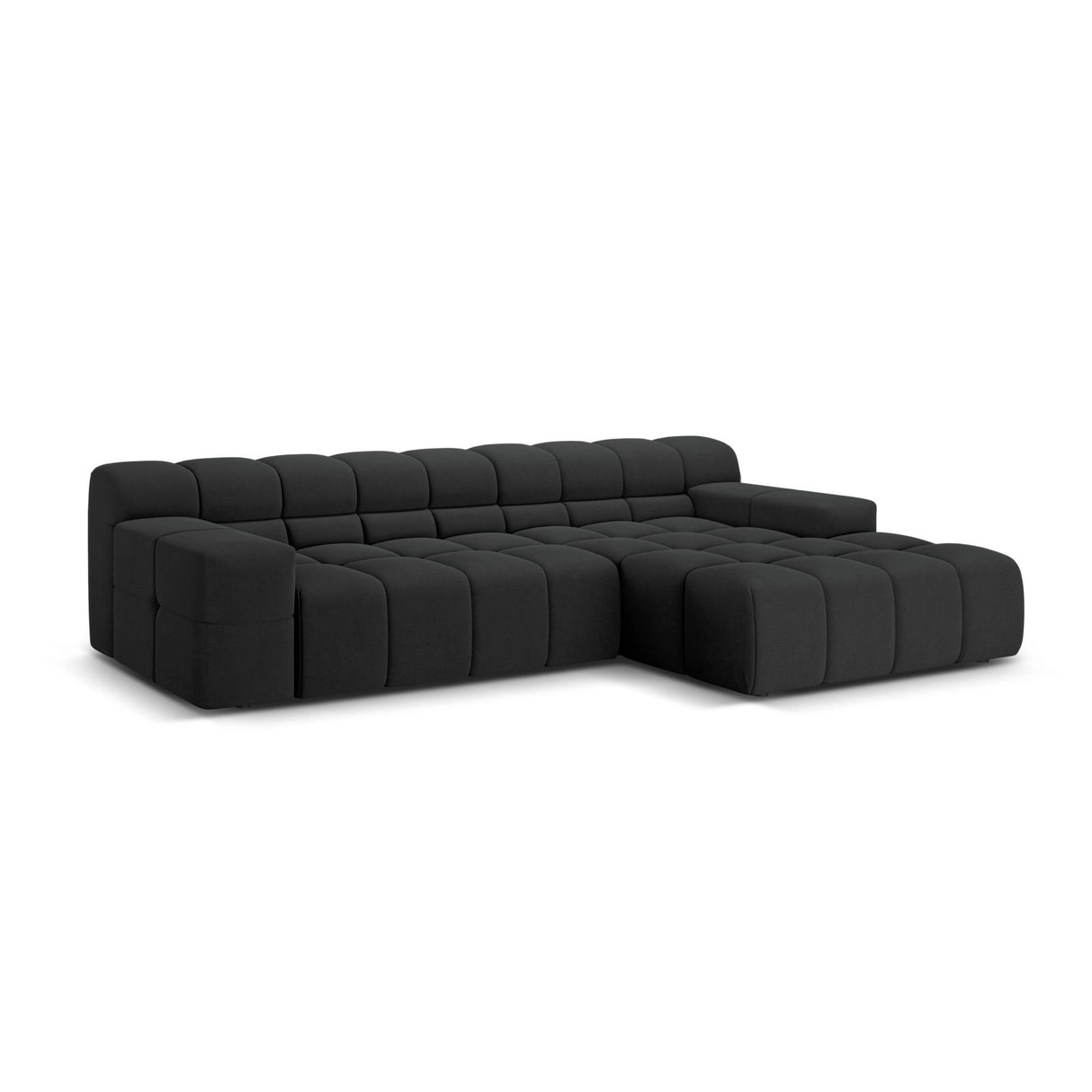 Hawaii 3-Sitzer Ecksofa, Rechte Seite, aus Strukturierter Stoff in Anthrazit (Moly 97), 270x160x75 cm von Cosmopolitan Design – Bild 4