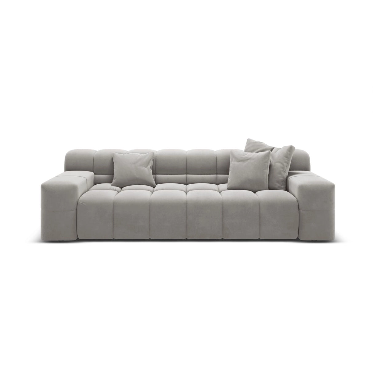 Hawaii 3-Sitzer Sofa aus Samt in Silber (Magic Velvet 2218), 240x100x75 cm von Cosmopolitan Design – Bild 1
