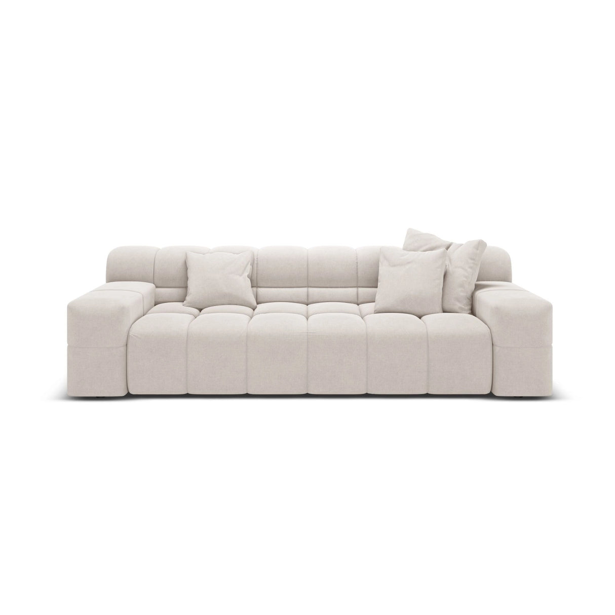Hawaii 3-Sitzer Sofa aus Strukturierter Stoff in Hellbeige (Moly 02), 240x100x75 cm von Cosmopolitan Design – Bild 1