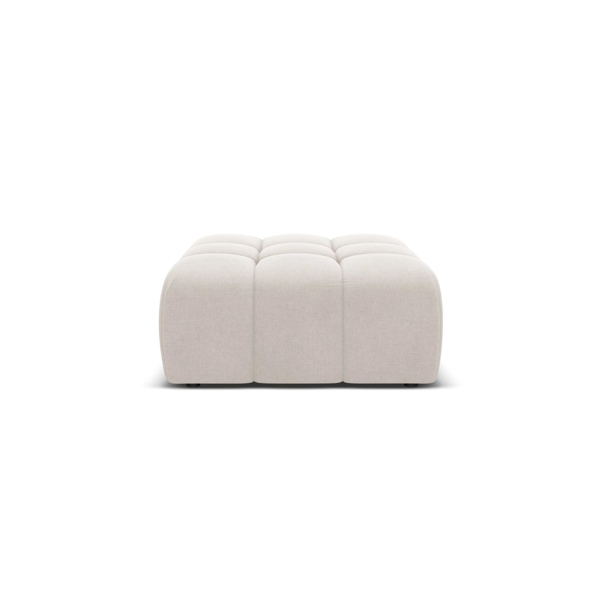Hawaii Pouf aus Strukturierter Stoff in Hellbeige (Moly 02), 90x100x38 cm von Cosmopolitan Design – Bild 1