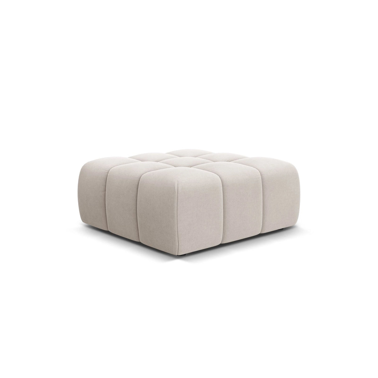 Hawaii Pouf aus Strukturierter Stoff in Hellbeige (Moly 02), 90x100x38 cm von Cosmopolitan Design – Bild 4
