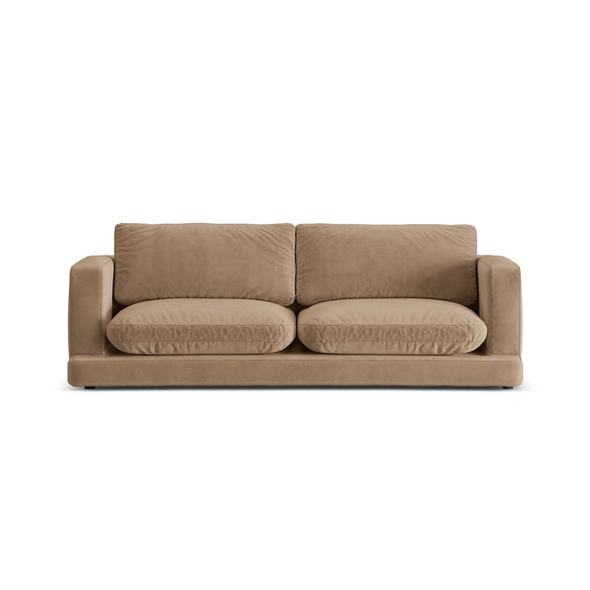 Ibiza 3-Sitzer Sofa aus Samt in Dunkelbeige (Riviera 24), 210x105x86 cm von Cosmopolitan Design – Bild 1