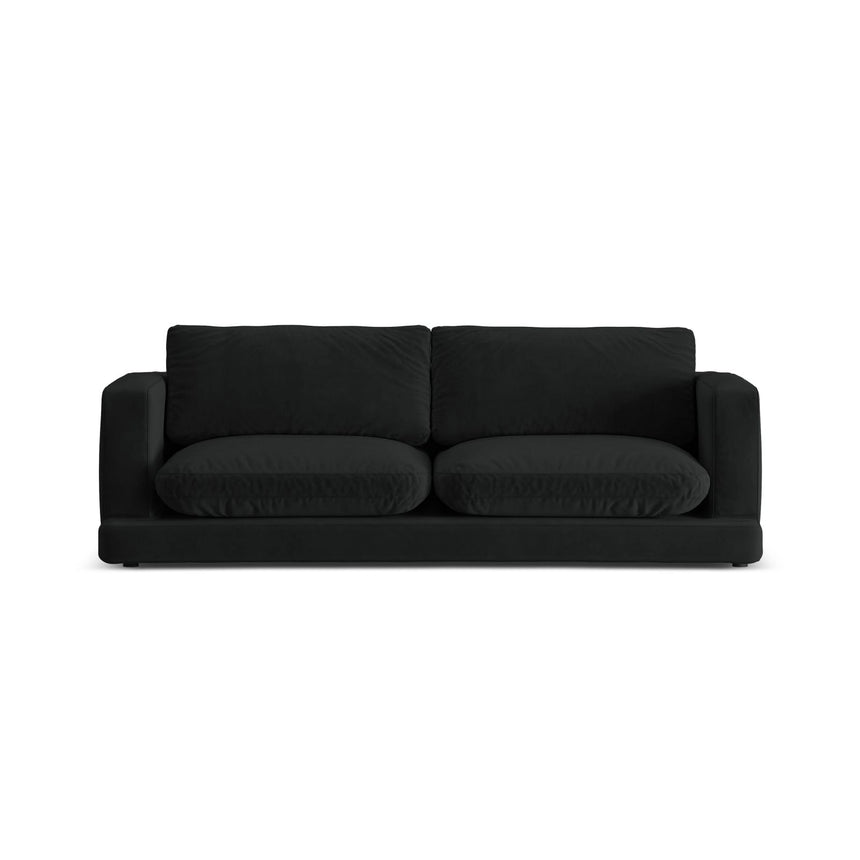 Ibiza 3-Sitzer Sofa aus Samt in Schwarz (Riviera 100), 210x105x86 cm von Cosmopolitan Design – Bild 1