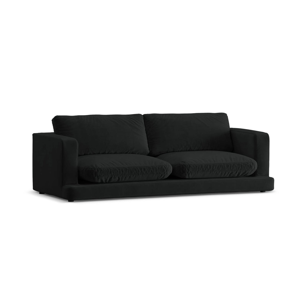 Ibiza 3-Sitzer Sofa aus Samt in Schwarz (Riviera 100), 210x105x86 cm von Cosmopolitan Design – Bild 4