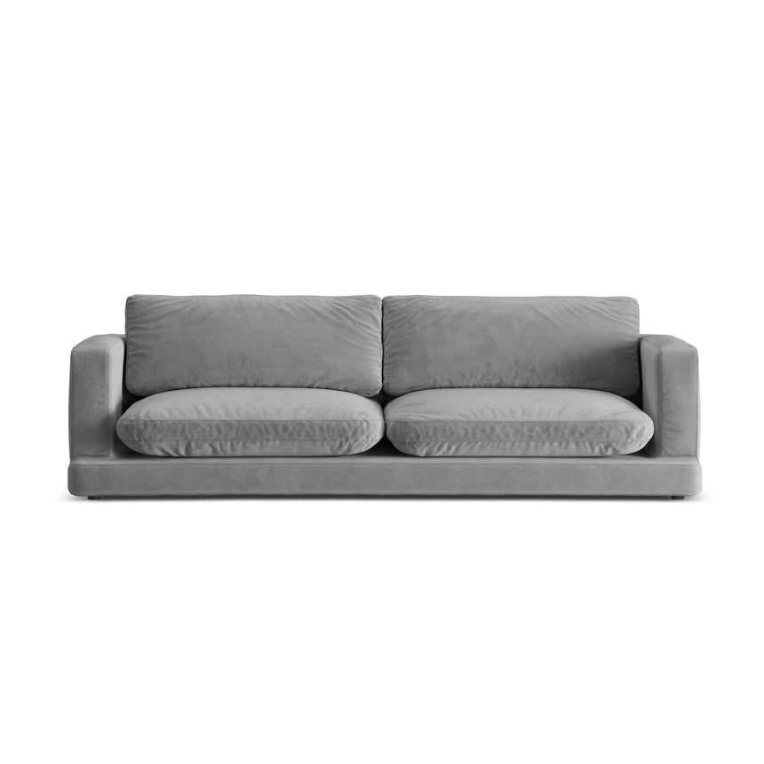 Ibiza 4-Sitzer Sofa aus Samt in Hellgrau (Riviera 91), 240x105x86 cm von Cosmopolitan Design – Bild 1