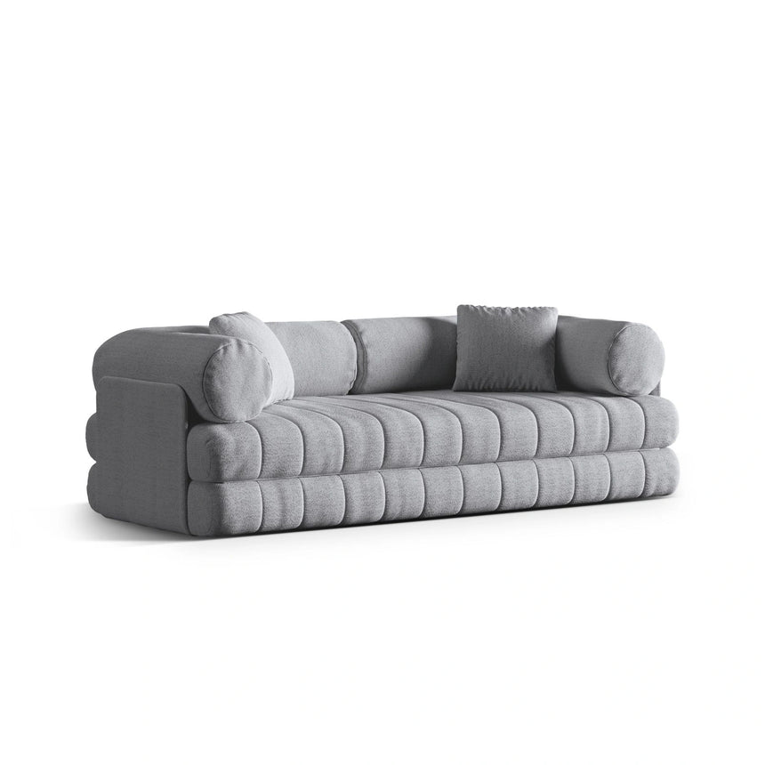 Kemi 3-Sitzer Sofa aus Boucle in Grau (CORAL 75), 206x95x70 cm von Cosmopolitan Design – Bild 4