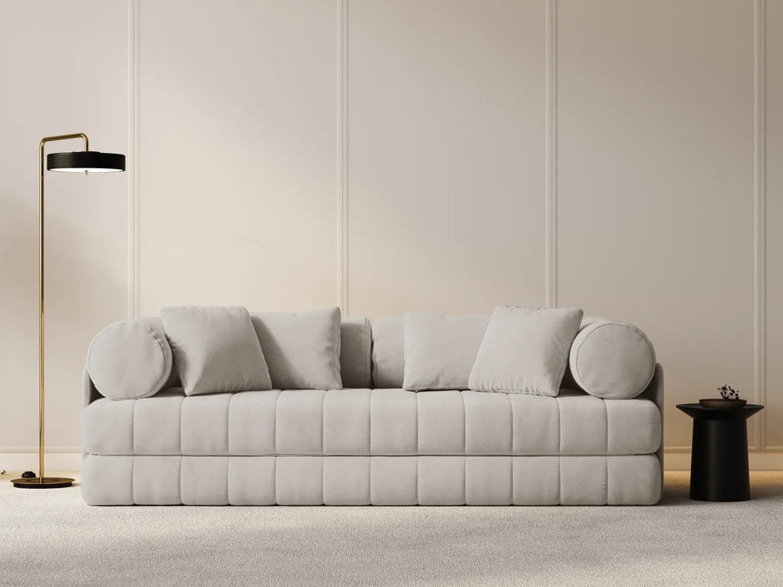Kemi 3-Sitzer Sofa aus Samt in Beige (Salvador 1), 206x95x70 cm von Cosmopolitan Design – Bild 2