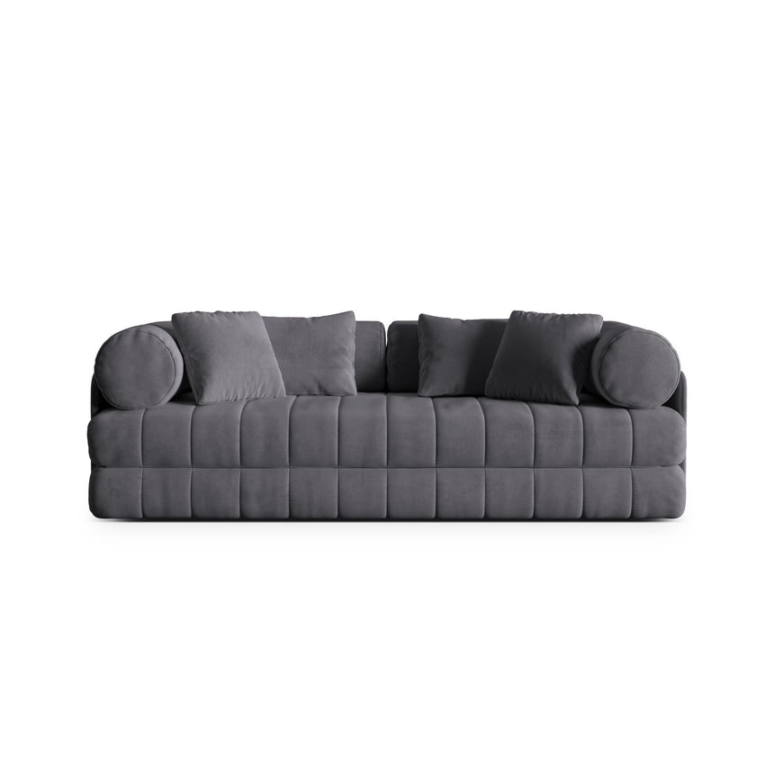 Kemi 3-Sitzer Sofa aus Samt in Dunkelgrau (Salvador 18), 206x95x70 cm von Cosmopolitan Design – Bild 1