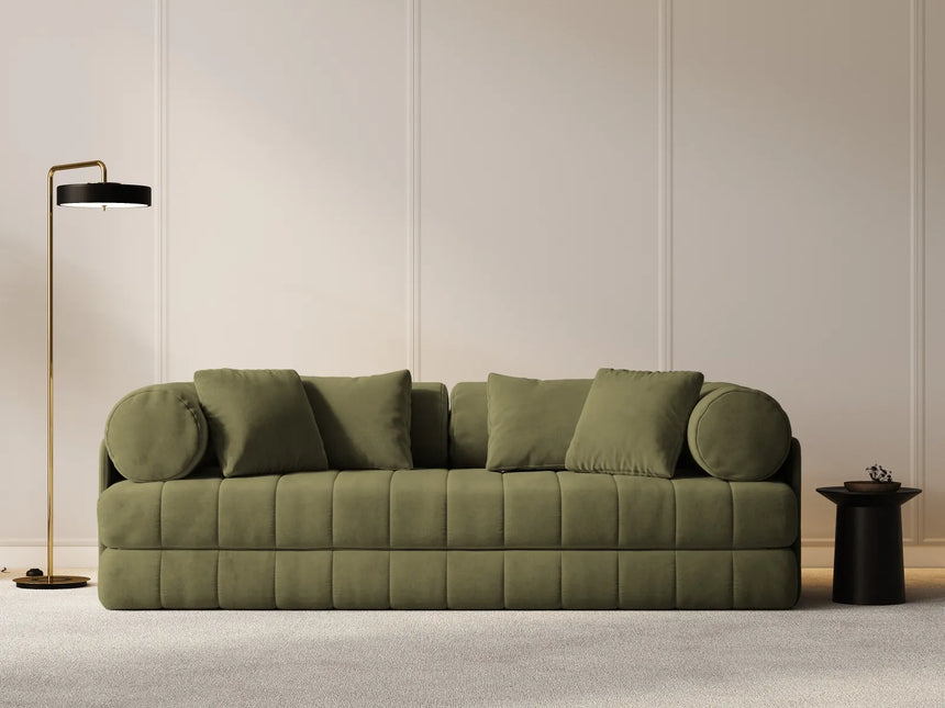 Kemi 3-Sitzer Sofa aus Samt in Grün (Salvador 8), 206x95x70 cm von Cosmopolitan Design – Bild 2