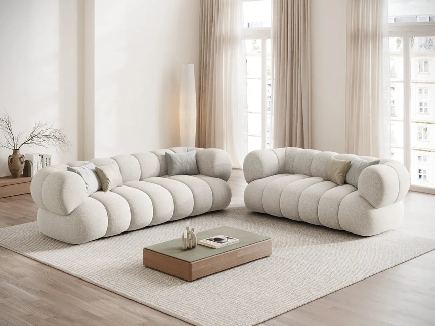 Koge 2-Sitzer Sofa aus Chenille in Leichtes Beige (Eden 2 Pearl), 180x95 cm von Cosmopolitan Design – Bild 2