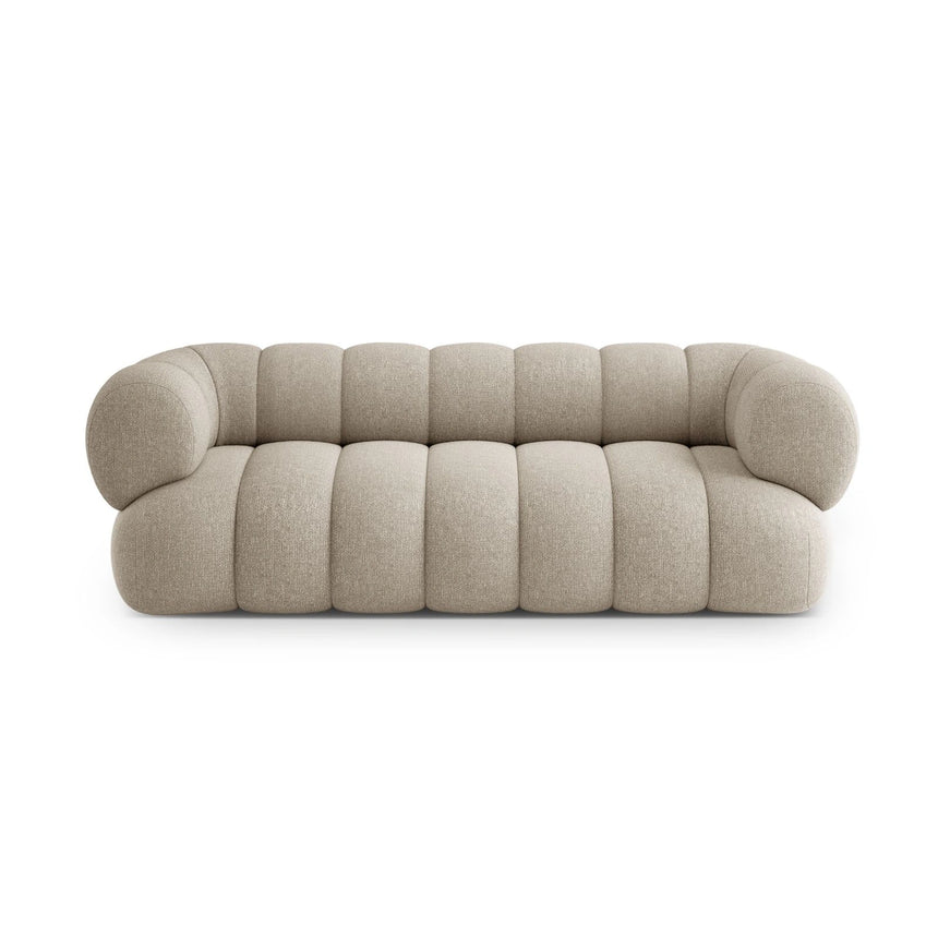Koge 3-Sitzer Sofa aus Chenille in Dunkelbeige (Eden 4 Beige), 210x95x70 cm von Cosmopolitan Design – Bild 1