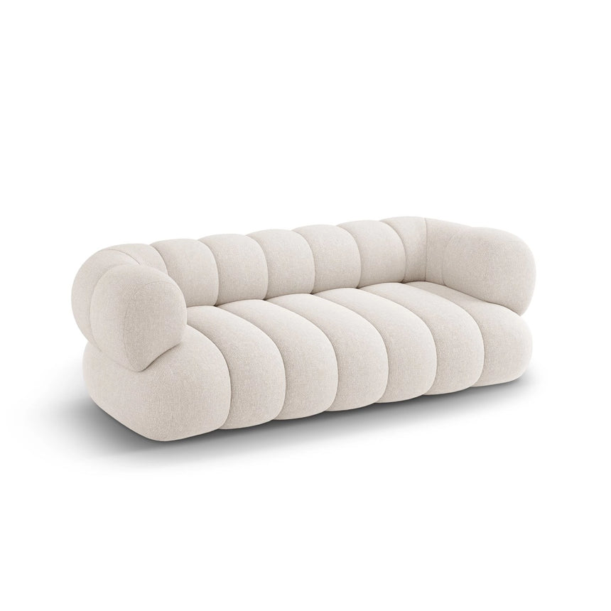 Koge 3-Sitzer Sofa aus Chenille in Hellbeige (Eden 2 Pearl), 210x95x70 cm von Cosmopolitan Design – Bild 4