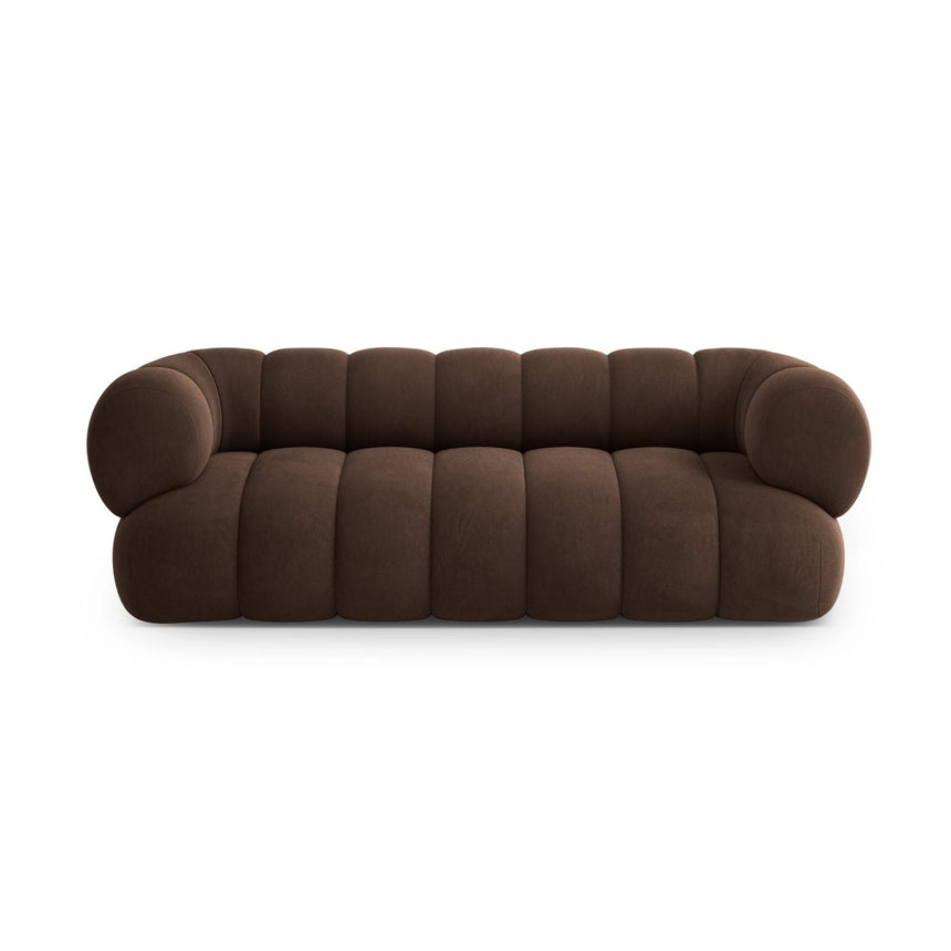 Koge 3-Sitzer Sofa aus Samt in Schokolade (Vogue 6), 210x95x70 cm von Cosmopolitan Design – Bild 1
