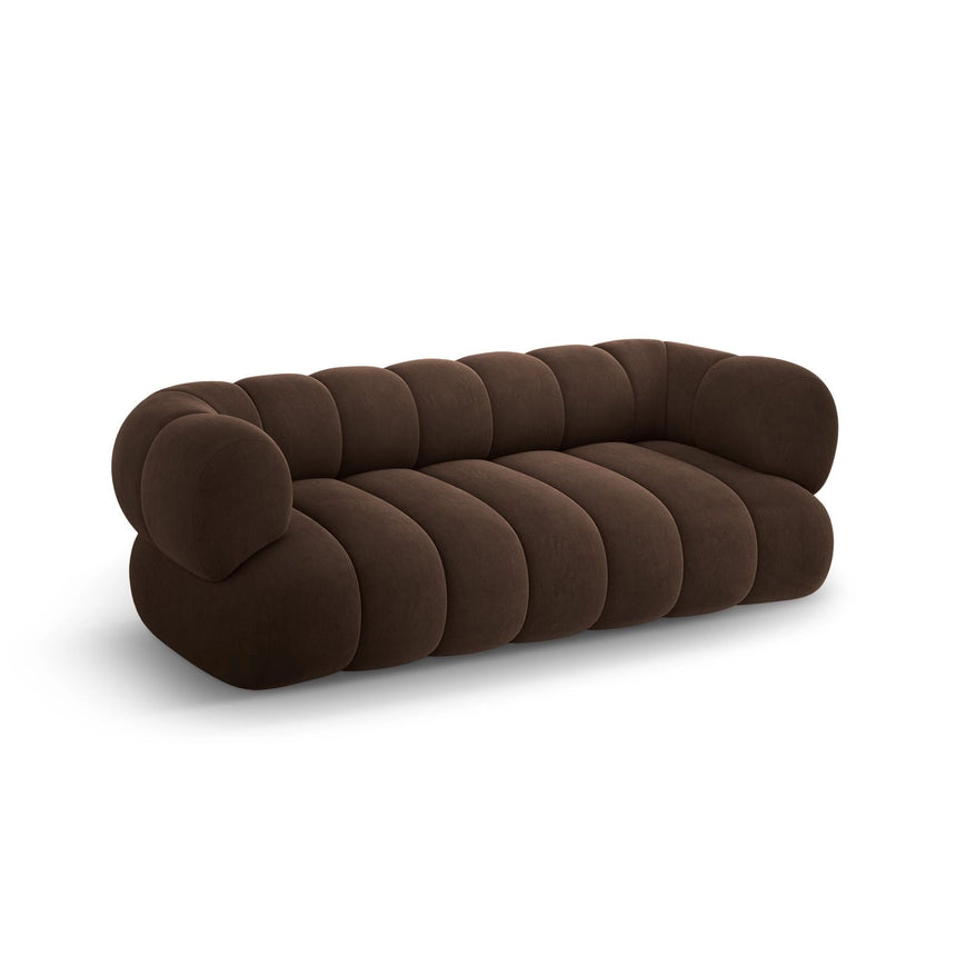 Koge 3-Sitzer Sofa aus Samt in Schokolade (Vogue 6), 210x95x70 cm von Cosmopolitan Design – Bild 4