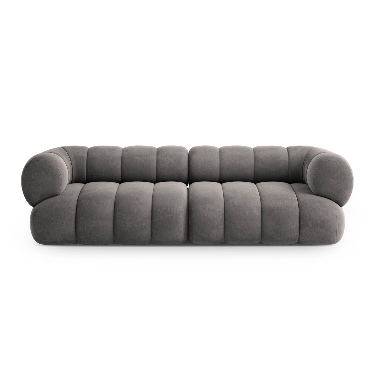 Koge 4-Sitzer Sofa aus Samt in Grau (Vogue 15), 240x95x70 cm von Cosmopolitan Design – Bild 1