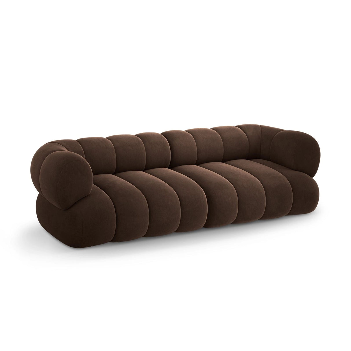 Koge 4-Sitzer Sofa aus Samt in Schokolade (Vogue 6), 240x95x70 cm von Cosmopolitan Design – Bild 4