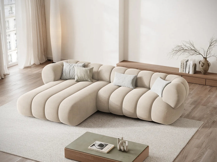 Koge 5-Sitzer Ecksofa, Linke Seite, aus Samt, 270x165x70 cm von Cosmopolitan Design – Bild 2