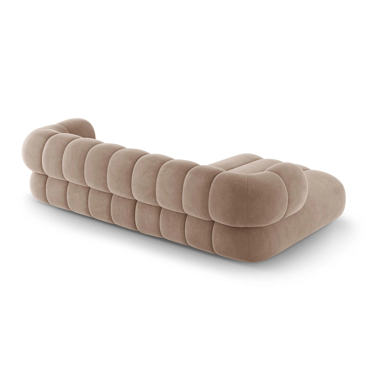 Koge 5-Sitzer Ecksofa, Linke Seite, aus Samt in Dunkelbeige (Vogue 3), 270x165x70 cm von Cosmopolitan Design – Bild 6