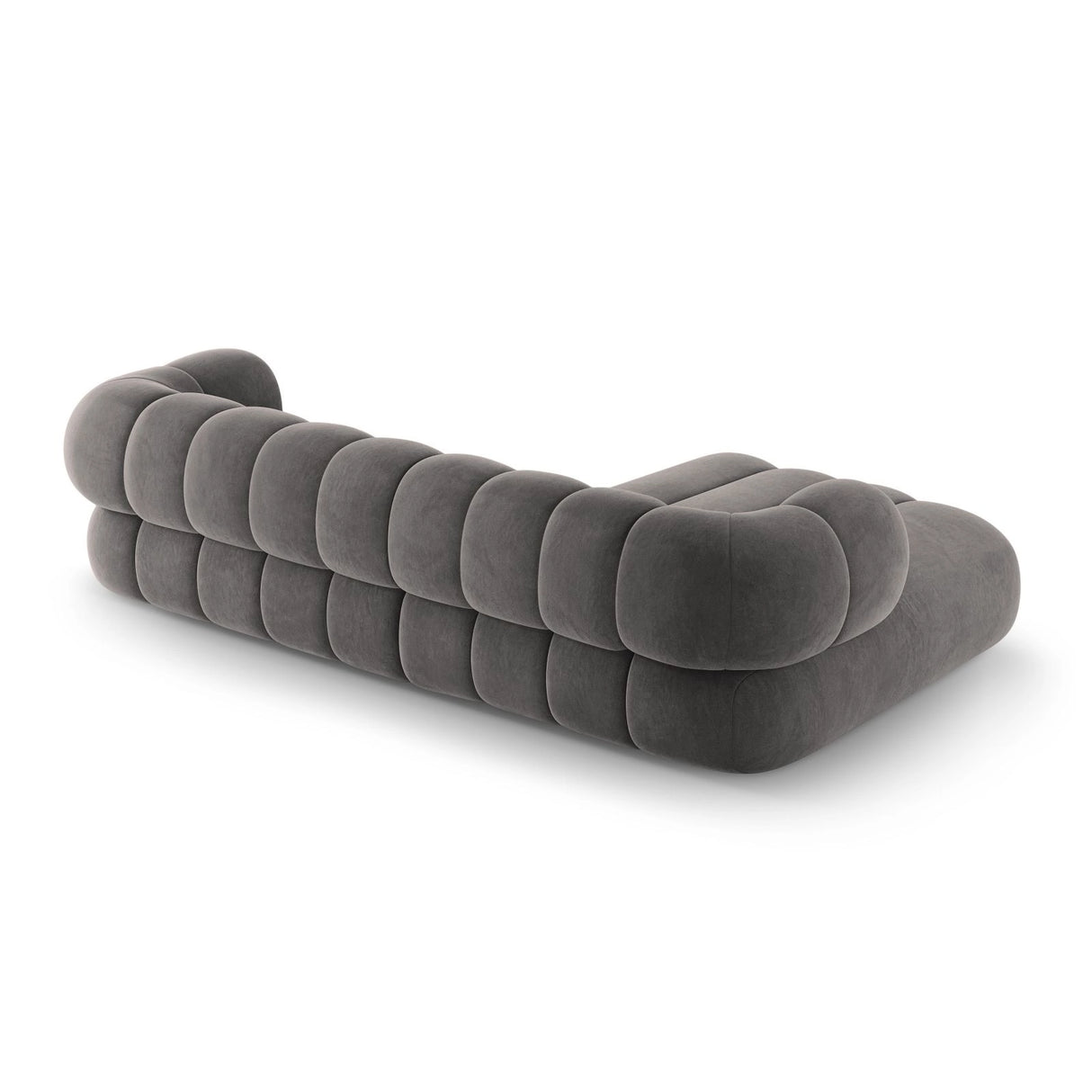 Koge 5-Sitzer Ecksofa, Linke Seite, aus Samt in Grau (Vogue 15), 270x165x70 cm von Cosmopolitan Design – Bild 6