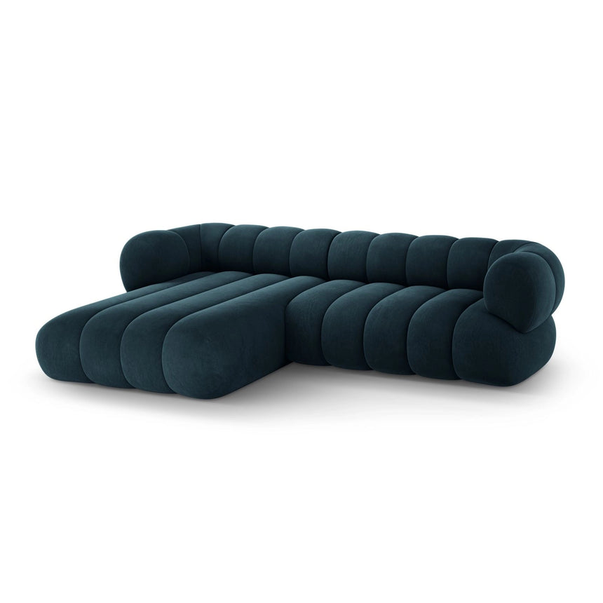 Koge 5-Sitzer Ecksofa, Linke Seite, aus Samt in Tiefes Petrol (Vogue 13), 270x165x70 cm von Cosmopolitan Design – Bild 4