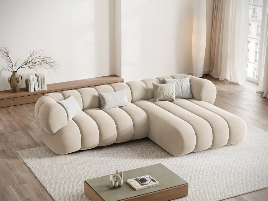 Koge 5-Sitzer Ecksofa, Rechte Seite, aus Samt, 270x165x70 cm von Cosmopolitan Design – Bild 2