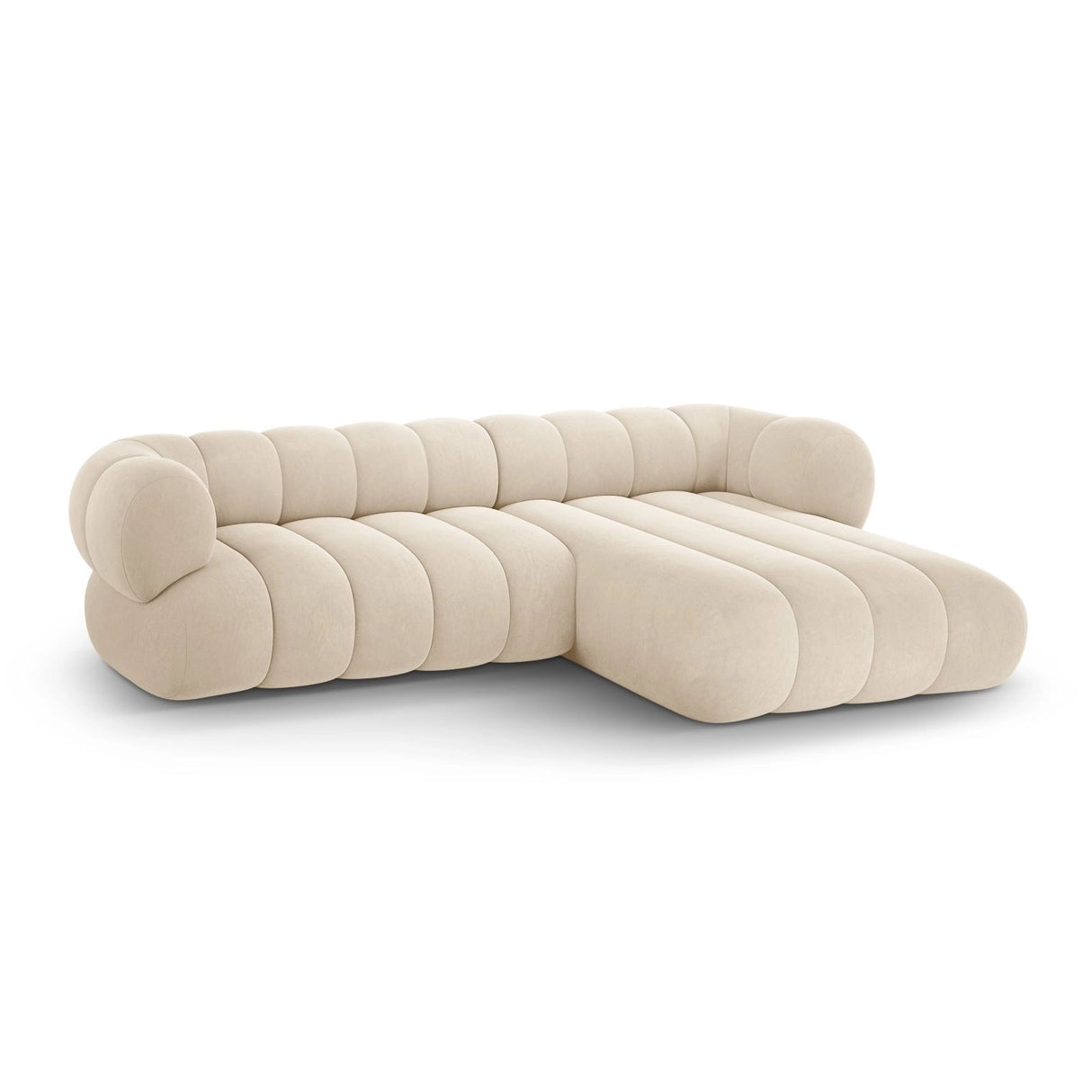 Koge 5-Sitzer Ecksofa, Rechte Seite, aus Samt, 270x165x70 cm von Cosmopolitan Design – Bild 4