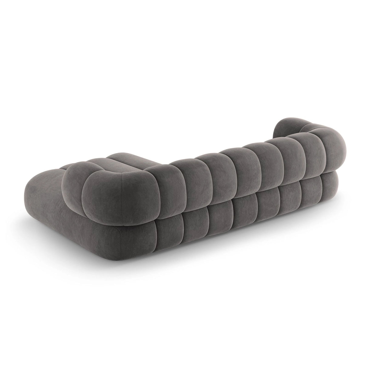 Koge 5-Sitzer Ecksofa, Rechte Seite, aus Samt in Grau (Vogue 15), 270x165x70 cm von Cosmopolitan Design – Bild 6