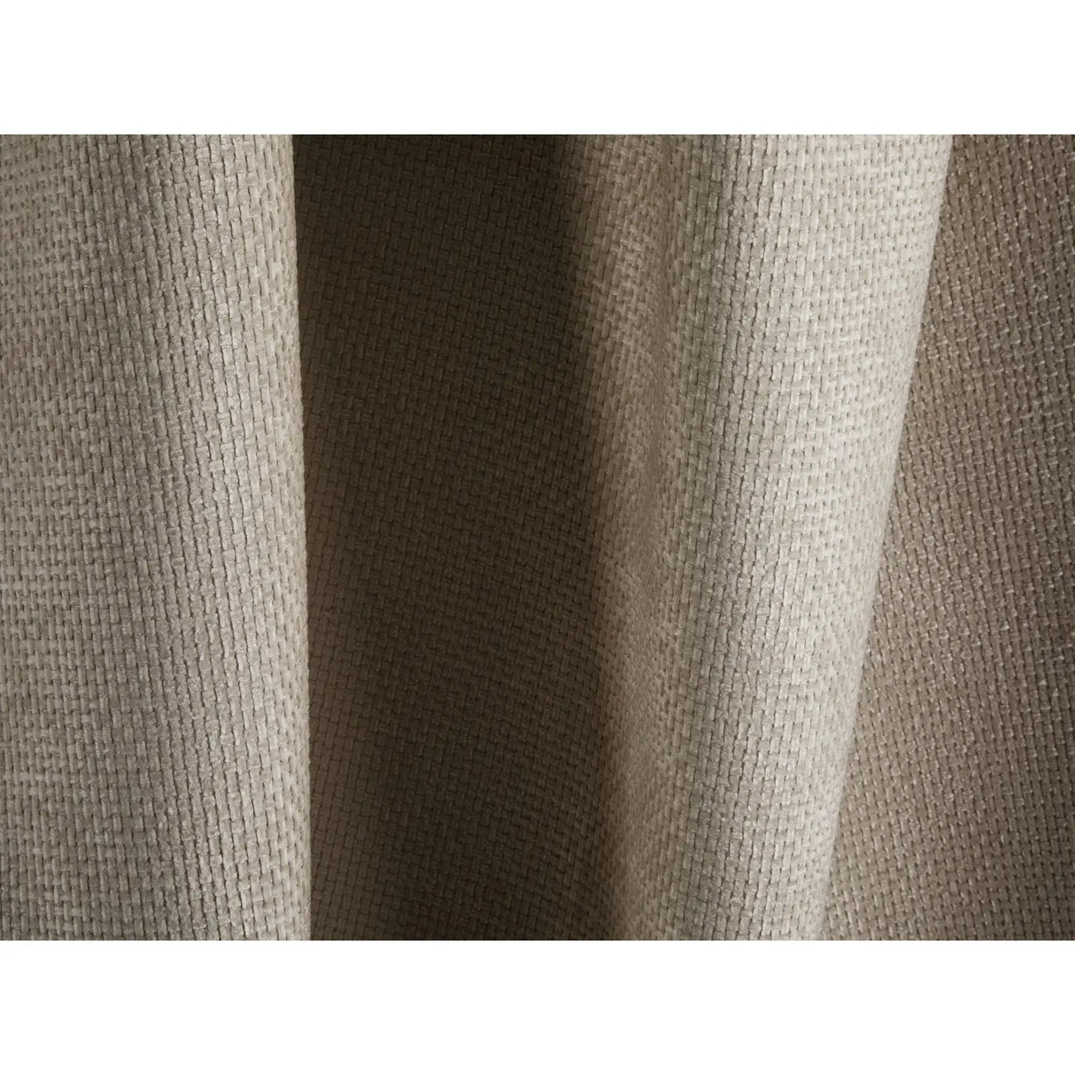 Koge 6-Sitzer Panorama Sofa aus Chenille in Dunkelbeige (Eden 4 Beige), Beine in Schwarzes Plastik, 348x165x70 cm von Cosmopolitan Design – Bild 6