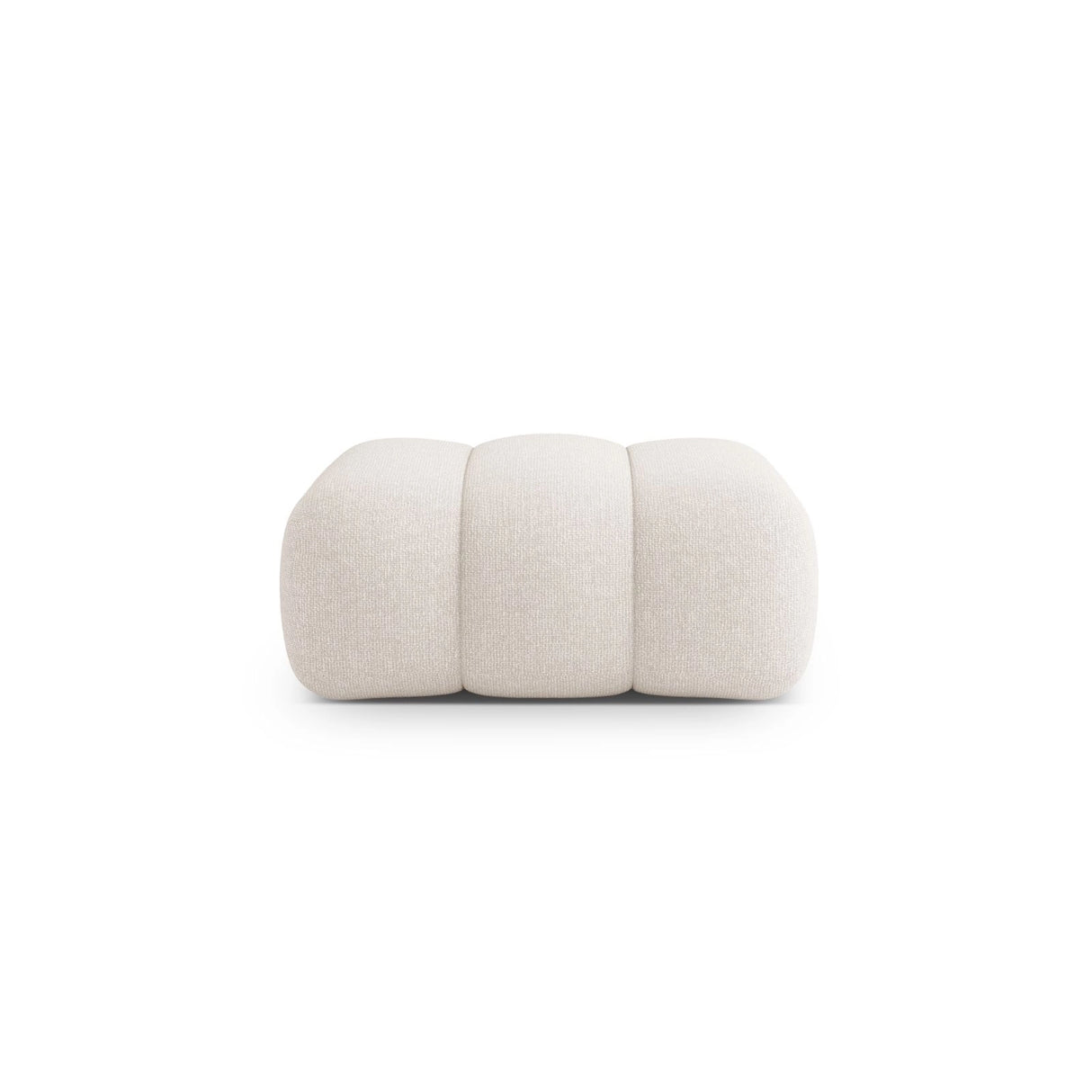 Koge Pouf aus Chenille in Hellbeige (Eden 2 Pearl), 95x95x40 cm von Cosmopolitan Design – Bild 1
