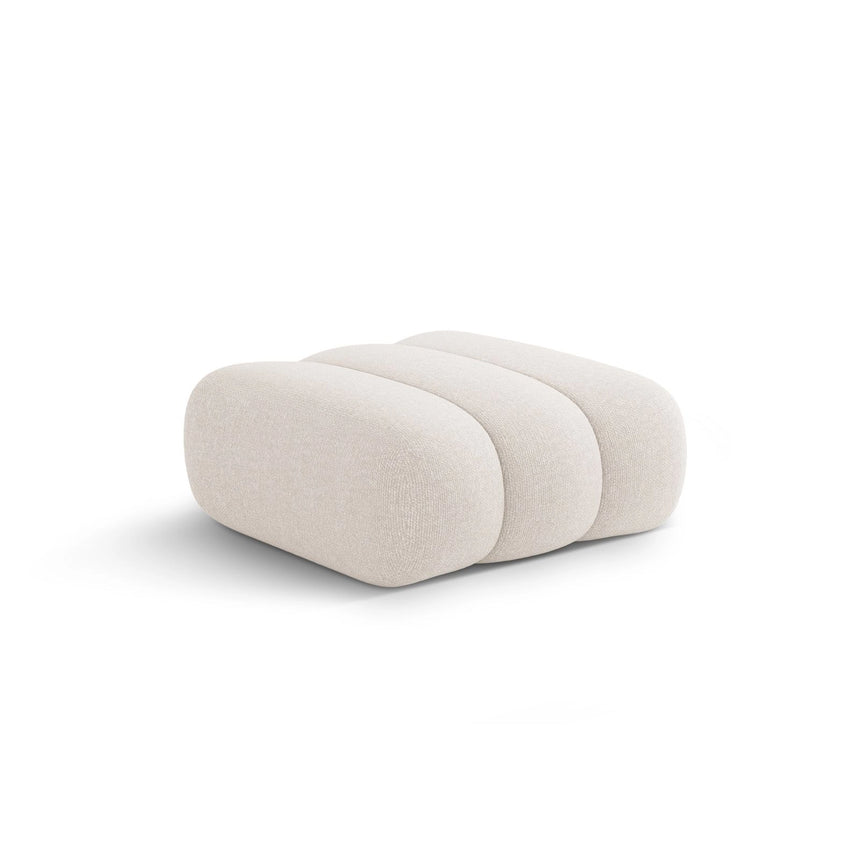 Koge Pouf aus Chenille in Hellbeige (Eden 2 Pearl), 95x95x40 cm von Cosmopolitan Design – Bild 4